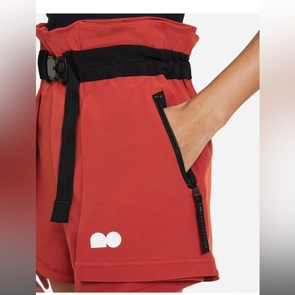 NWT Nike Tennis Shorts Naomi Osaka Utility Belted Orange Nylon Spandex Mesh L - Picture 8 of 16